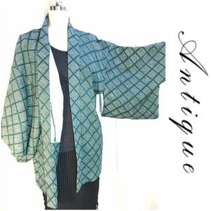 Antique Green & Cream Haori kimono